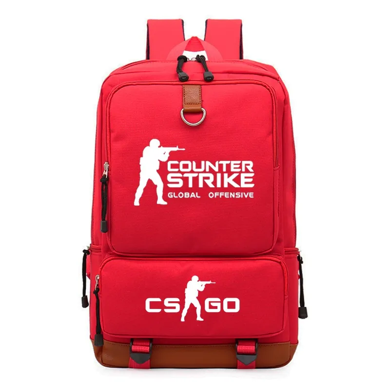 red 2 WISHOT CSGO P90 Раш B рюкзак на плечо для путешествий, школьная сумка, рюкзак для подростков, мужчин и женщин, повседневные сумки для ноутбуков - Цвет: red 2