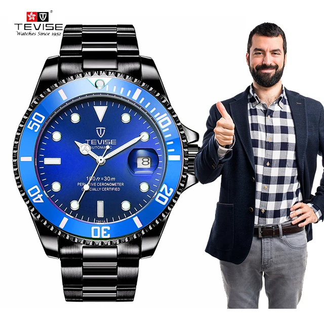 Новый Tevise часы Для мужчин автоматические механические Роскошные Saat мужской