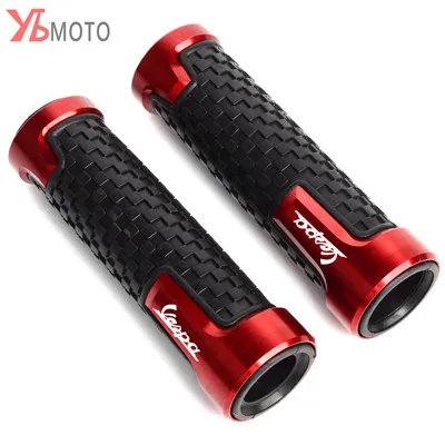 Red Вспышки модные аксессуары 22 мм 7/8 ''абсолютно новые мотоциклетные Нескользящие ручки для Piaggio Vespa GTS 300 - Цвет: Red