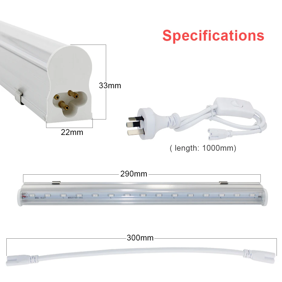 Фитолампа 6 Вт светодиодная лампа полного спектра для выращивания растений 5730SMD 11