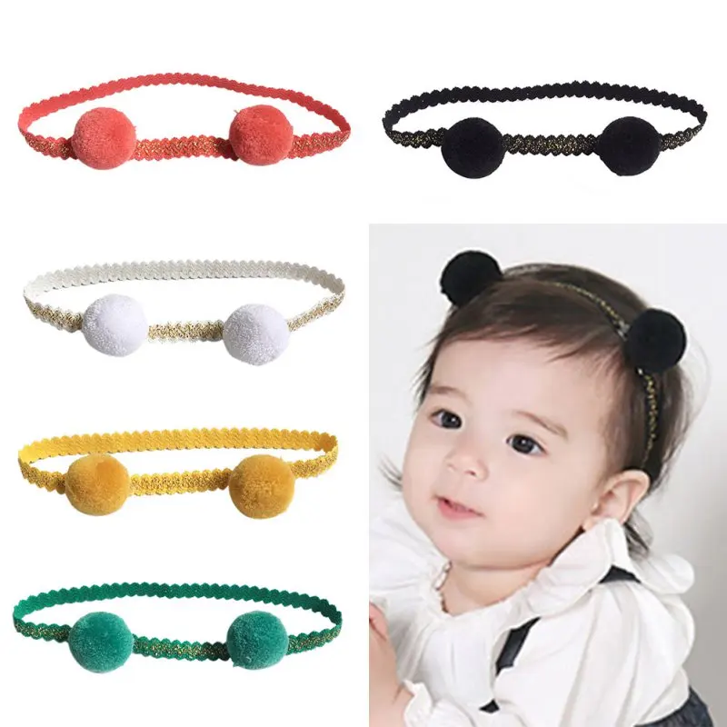 Flowers Headbands Fur Ball Lace Hair Band Baby Girl Headband Rabbit Ears Girls | Детская одежда и обувь
