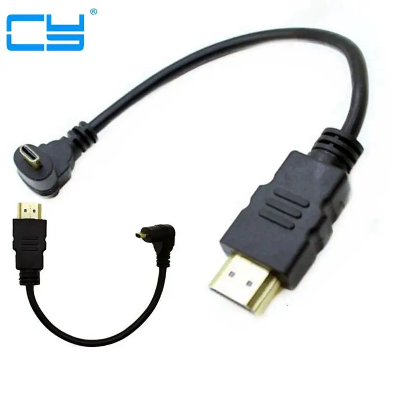 1 шт. вверх вниз угловой микро HDMI-совместимый к HDMI кабель Угловой типа A type c 30 см/0 3
