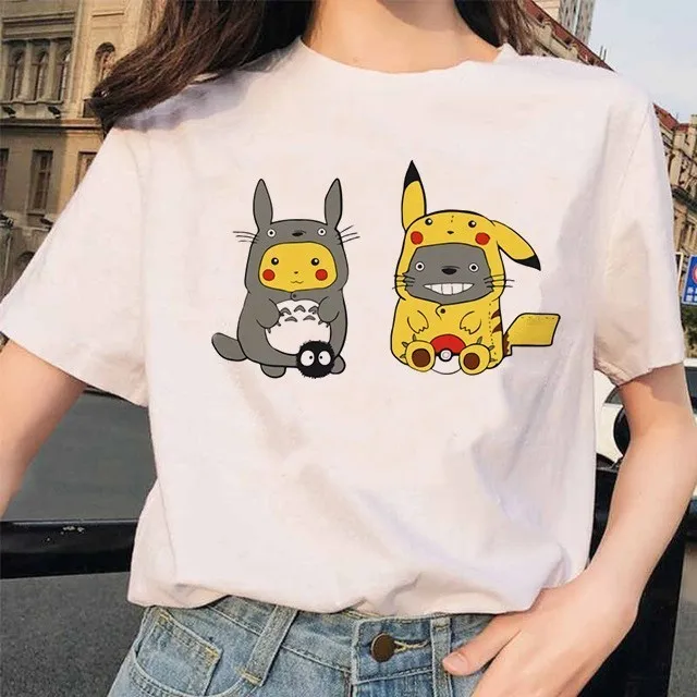 Футболка Totoro Spirit Out Хаяо Миядзаки из мультфильма Studio Ghibli femme женская футболка с японским аниме, женская одежда с аниме - Цвет: 24
