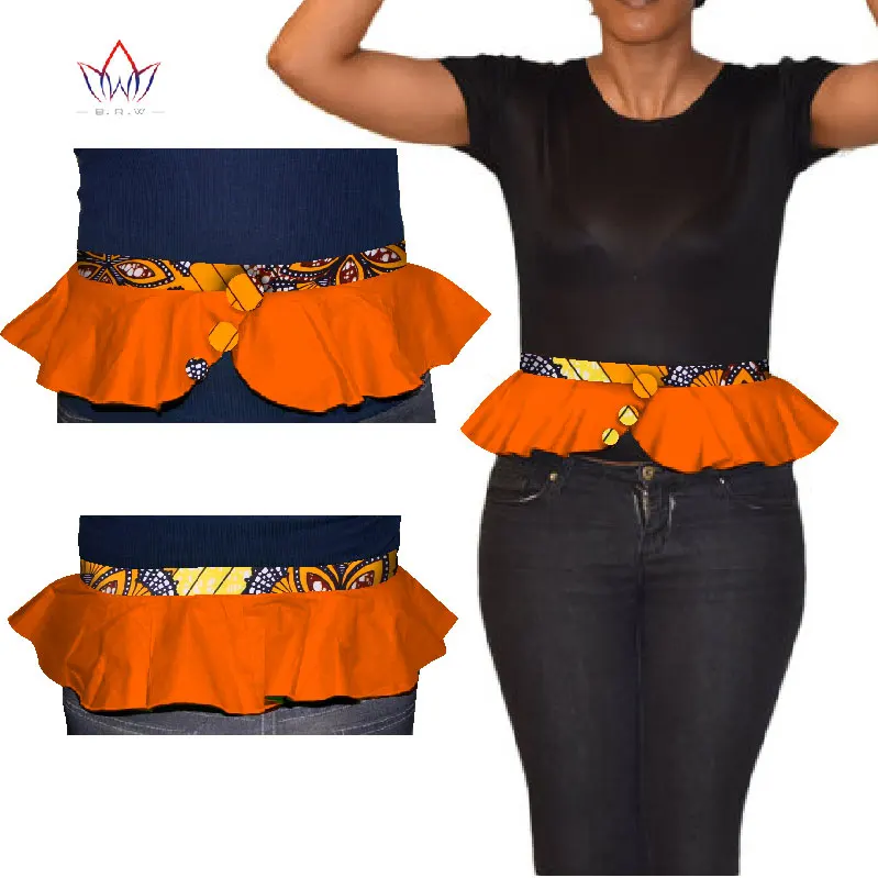 12 BRW Африканский принт Obi Ankara зеленый желтый Пеплум пояс юбки для женщин подарок ручной работы ремень аксессуары WYX11 - Окраска металла: 12