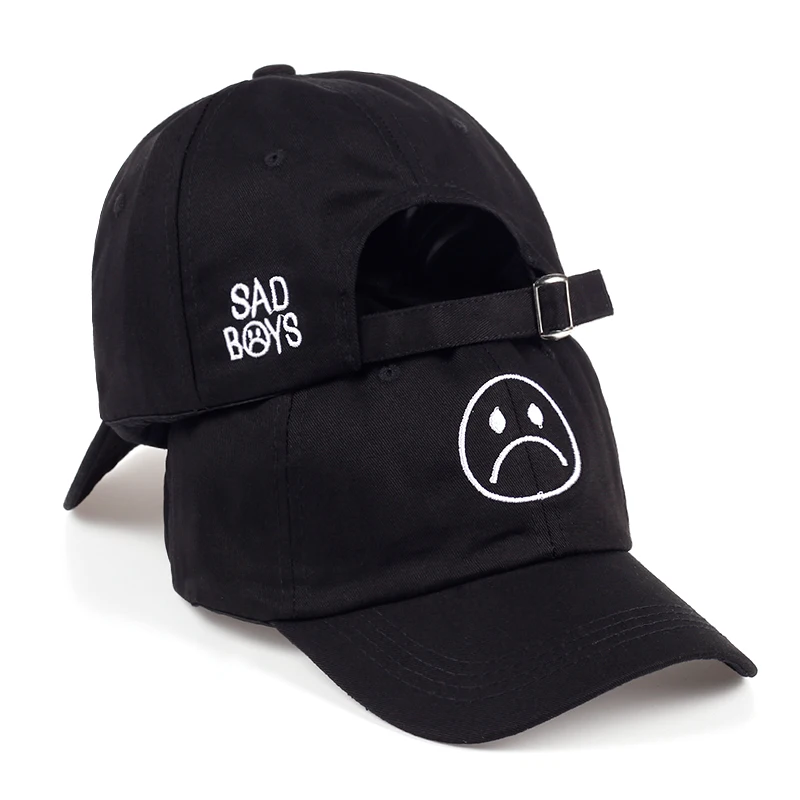 Sad Boys dad шляпа Регулируемый хлопок Harajuku Скейтборд Шапки плач лицо бейсбольная