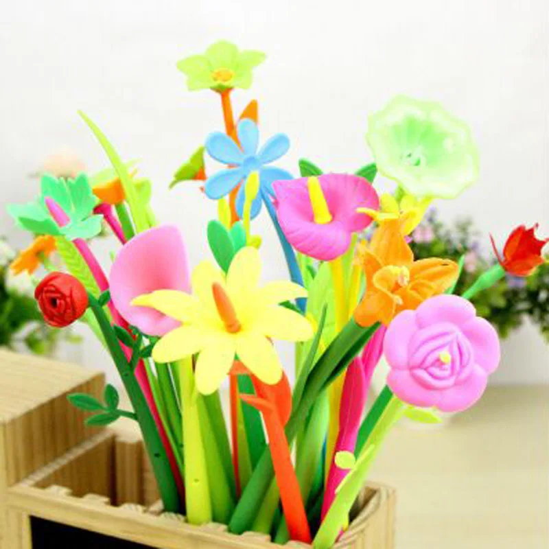 12 шт./лот шариковая ручка с цветами свадебное украшение школьные принадлежности