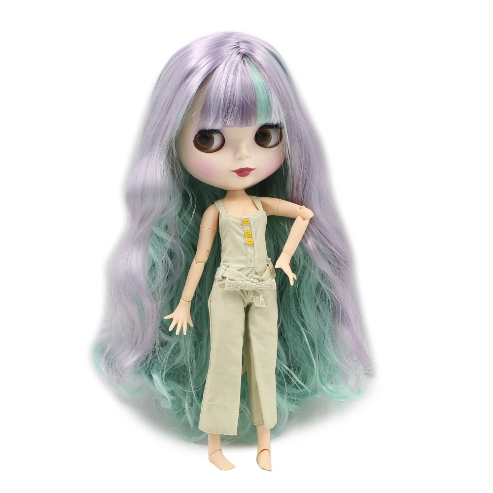 ICY DBS Blyth doll 1/6 bjd шарнирная кукла шарнирное тело фиолетовые микс зеленые волосы
