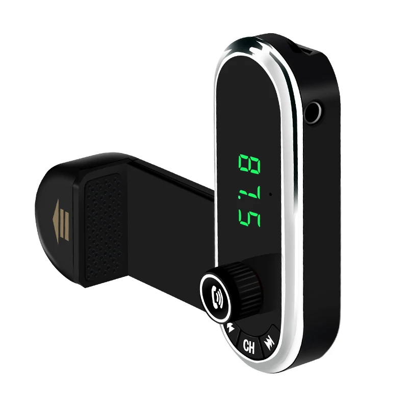 Aoshike Hands-free Car Bluetooth FM Transmitter MP3 Player Mounted Screen For IPhone Charging Phone Holder TF Card Cigarette |