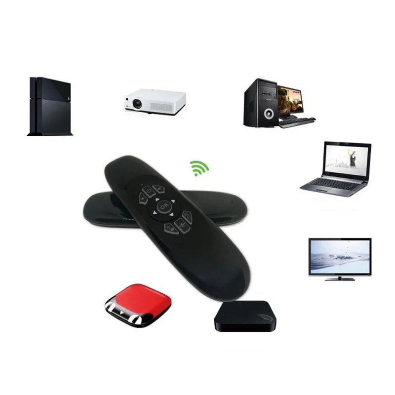 Professional Gyroscope Fly Air Mouse Wireless TV BOX Keyboard 2.4G Rechargeable Remote Controller for Android Linux Windows Mac |