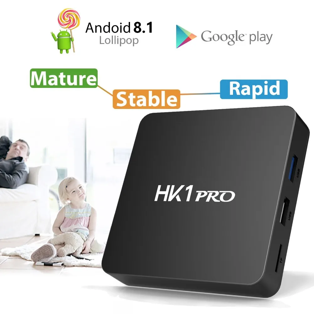 HK1 PRO tv BOX Android 8 1 Amlogic S905X2 четырехъядерный HDMI 2 приставка Поддержка Bluetooth HK1pro