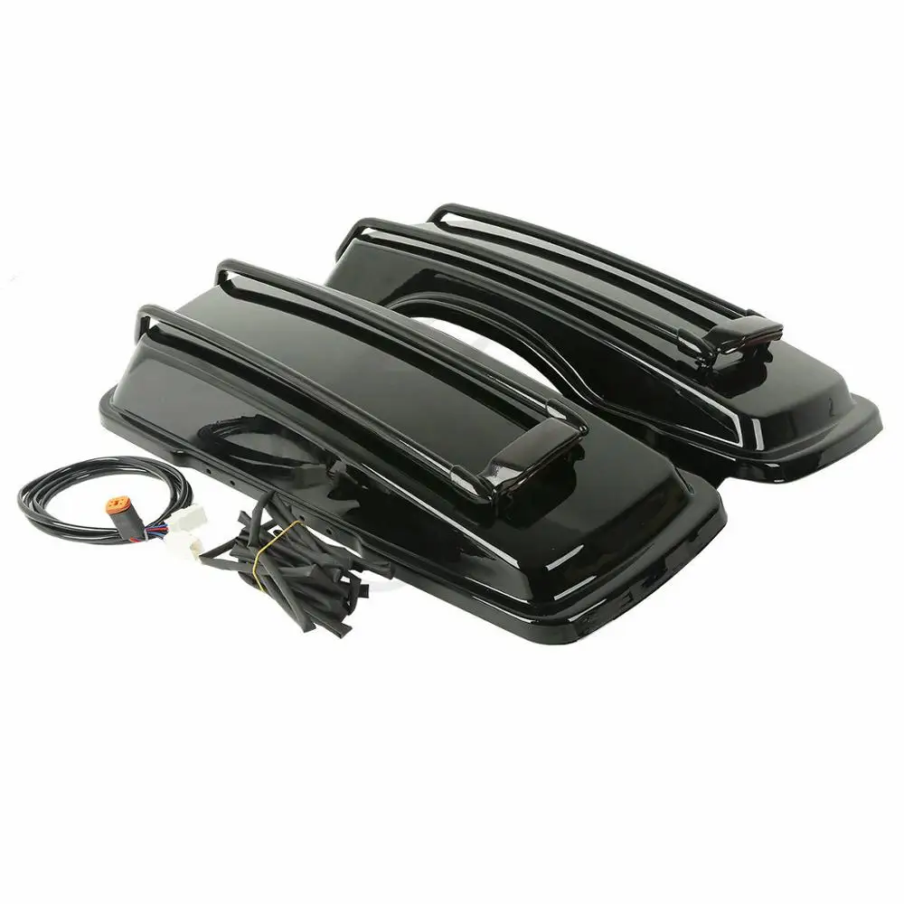 Мотоциклетные черные окрашенные крышки сиденья с подсветкой верхней рейки для