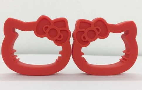 Красный 50 мм силиконовый Прорезыватель Большой hello kitty подвесной Прорезыватель для зубов-Chewable, BPA-free, пищевой мини Силиконовый Прорезыватель - Цвет: Красный