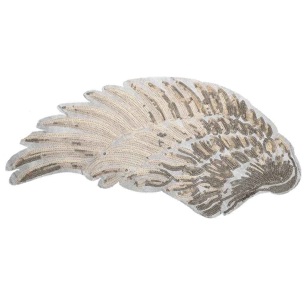 Патчи с 2 искусственными крыльями патчи золотыми и серебряными блестками для