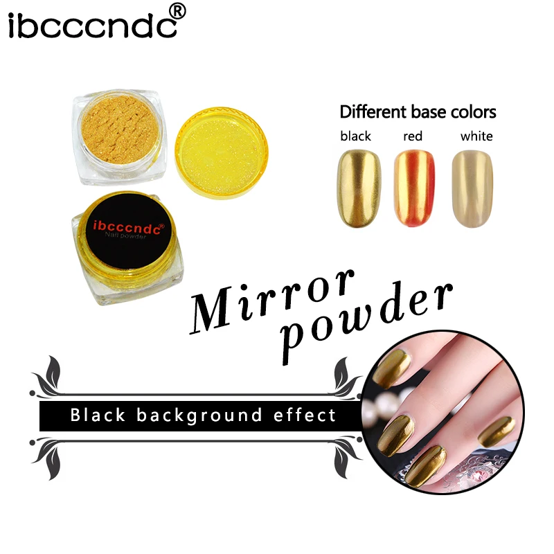 Голографическое зеркальное покрытие для ногтей 3 шт. блестящий порошок