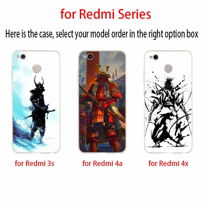 Японский самурайский Модный мягкий чехол из ТПУ для Xiaomi Redmi Note 10 9 8 7 6 5 Pro Max 10S 9S 9T 8T
