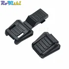 10 шт.упак. затягивающиеся концы шнура на молнии для Паракорда и троса, Пластиковый черный замок шнура