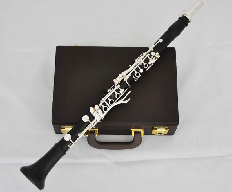 

HIGH GRADE Black Wood Wooden Clarinet 18 Key Silver New Case