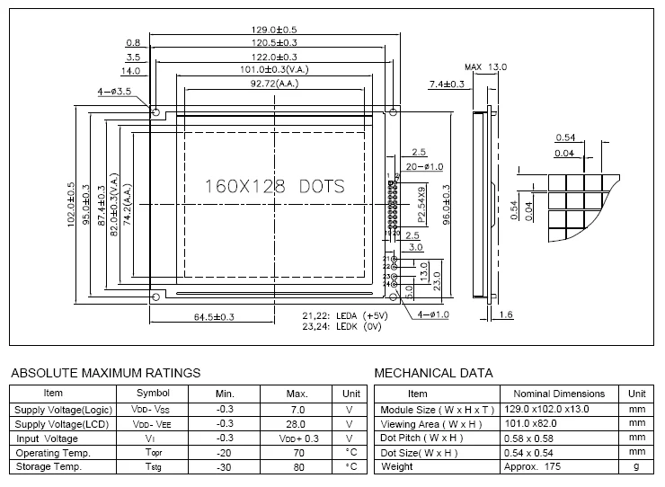 160X128 160128 ЖК-дисплей модуль Синий T6963C LG1601281BMDWH6V Совместимость WG160128E
