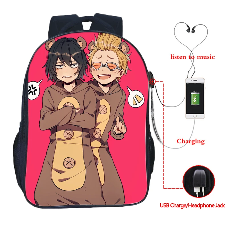 21 Boku No Hero Academy USB зарядный рюкзак для студентов, мальчиков и девочек, сумки, модный школьный рюкзак для подростков, повседневный рюкзак - Цвет: 21