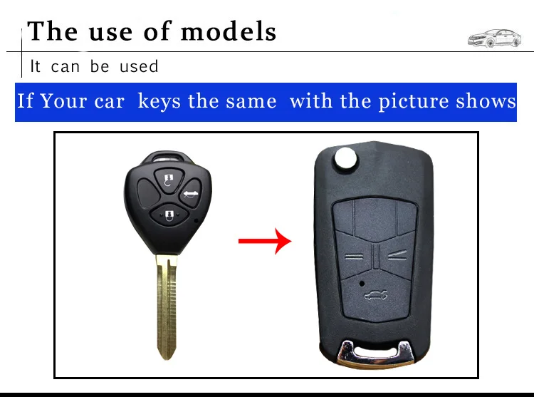 PINECONE для Toyota Camry 3 кнопки необработанные латунные лезвия модифицированный пульт