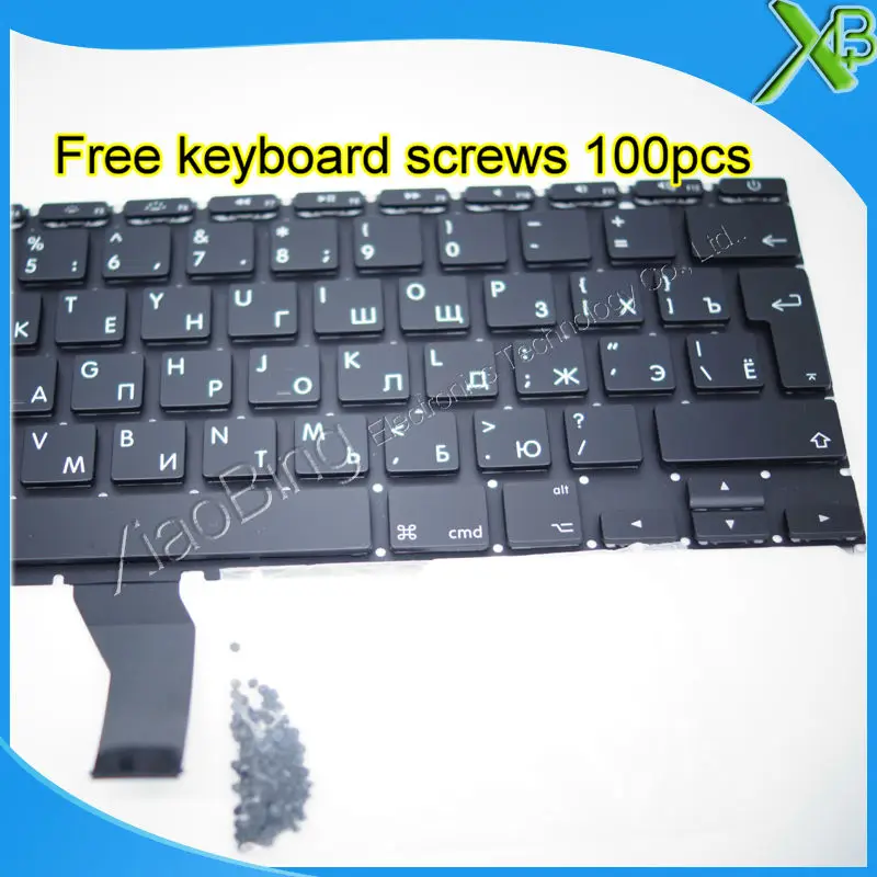 Совершенно новая Русская клавиатура + 100 шт. винтов для клавиатуры MacBook Air 11 6 дюйма