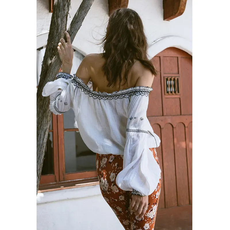 Элегантные женские праздничные рубашки в богемном стиле бохо свободные с