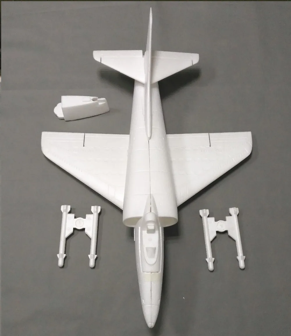 50 мм мини RC Jet A4 белый в разобранном виде комплект