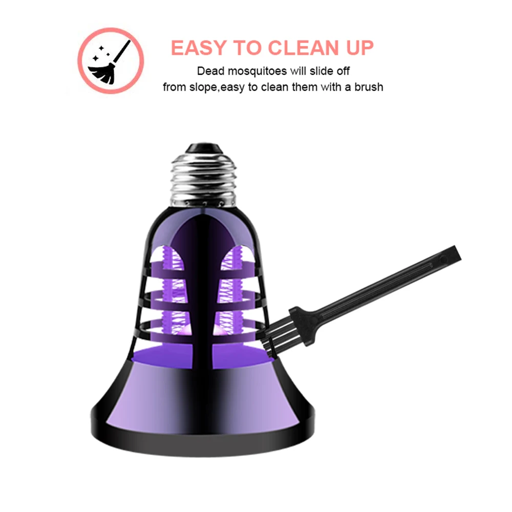 LED Mosquito Killer Lamp Lighting Killing Mosquitoes Dual-Use Household Bug Zapper Electronic Insect Bulb 110V E27 |