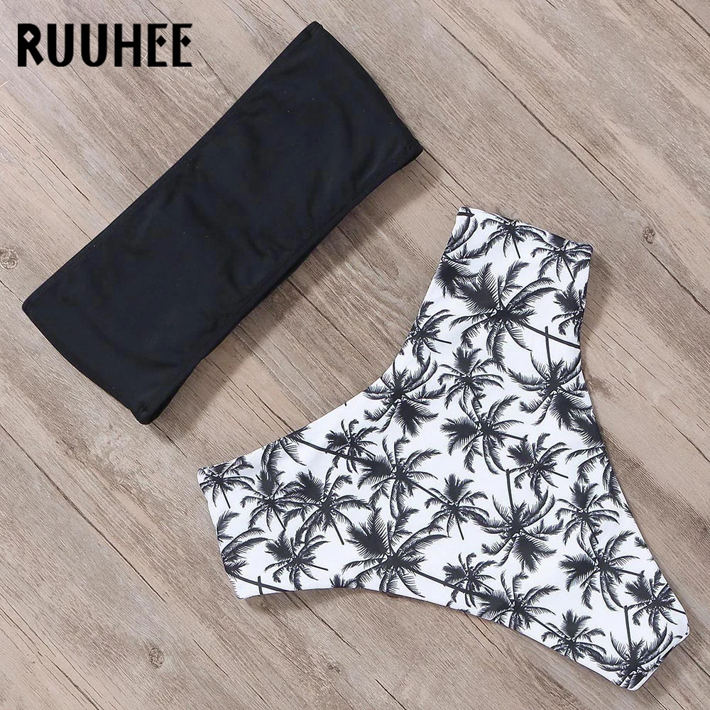 Бандаж RUUHEE, бикини, купальник для женщин, купальник, высокая талия, бикини, набор,, купальник, пуш-ап, Maillot De Bain Femme, пляжная одежда