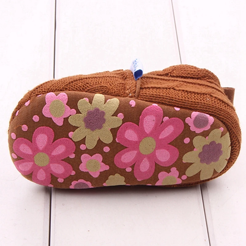 Детские туфли для девочек и мальчиков-младенцев, мокасины, без застежки, для новорожденных первых шагов, из хлопковой вязанной ткани, детские крючком, домашние тапочки.