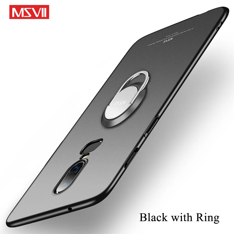 Для Oneplus 6 Чехол Msvii палец кольцо тонкий матовый чехол One Plus T OnePlus Автомобильный