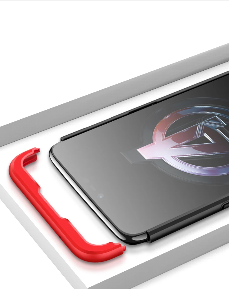 Чехол 360 градусов для Oneplus 6 / One Plus чехол 3 в 1 Жесткий ПК оригинальный защитный Oneplus6