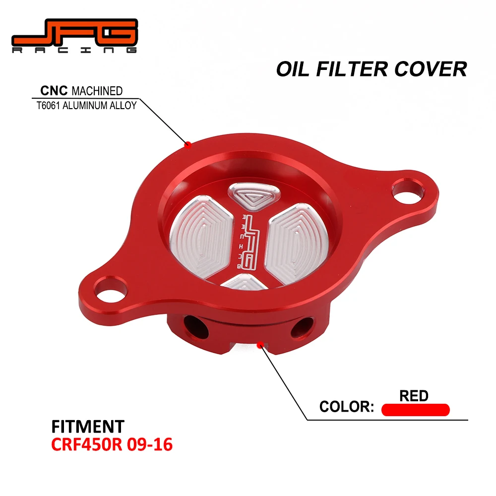Мотоциклетная красная алюминиевая крышка масляного фильтра CNC для HONDA CRF450R CRF 450R