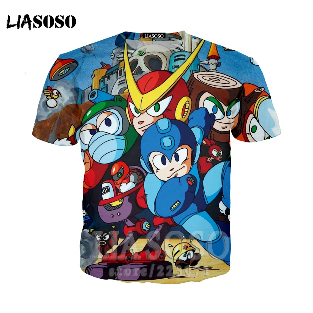 Футболка LIASOSO mega man genesis рисунок 3d печать футболка рубашка Косплей Рокман X легенды