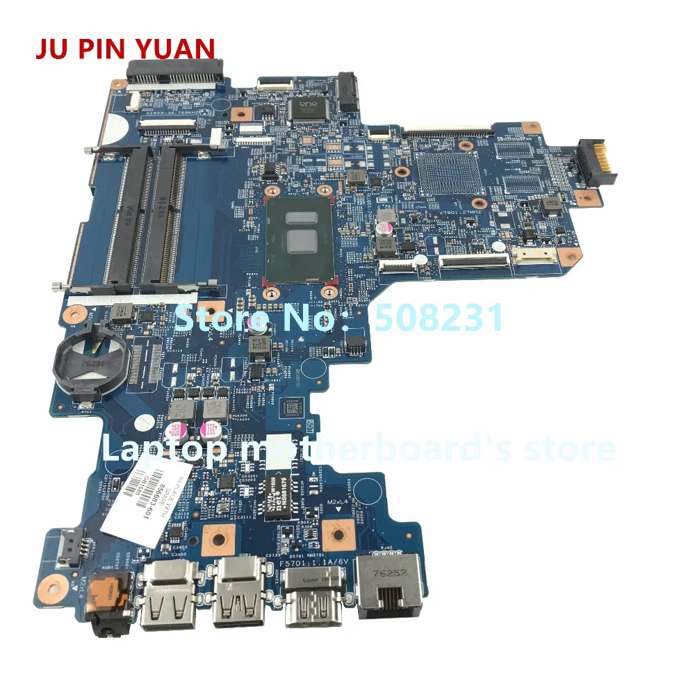 JU PIN YUAN 856683-601 856683-501 448.08E01.0021 для ноутбука hp 17-X 17T-X 17-X001CY Материнская плата ноутбука i3-6100U полностью протестирована