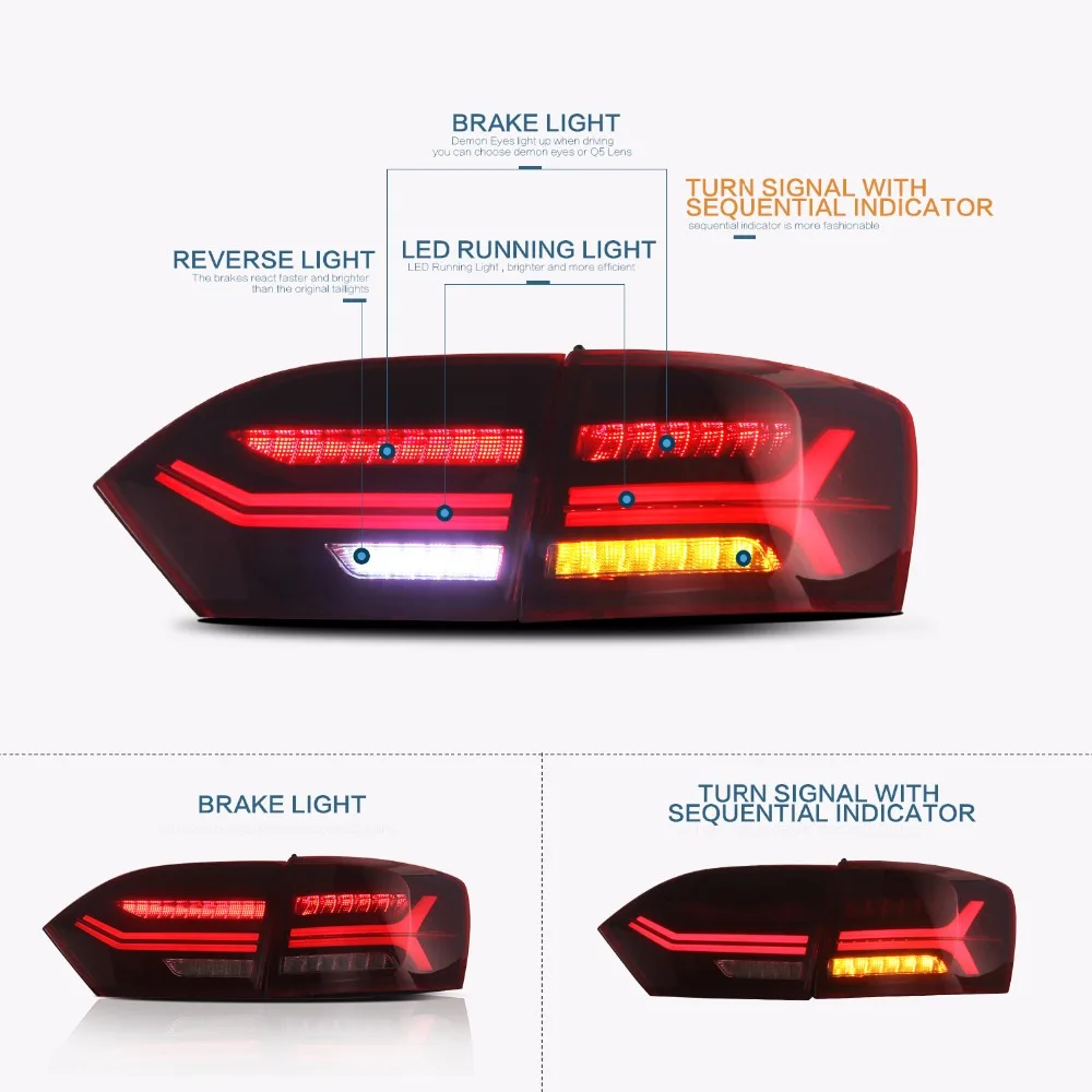Автомобильные задние фонари для Volkswagen Sagitar 2011- фары для Jetta Sagitar задние фары+ фары