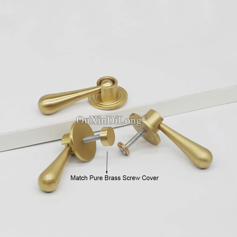 

HOT 10PCS European Pure Brass Furniture Handles Drawer Pulls Drop Shape Cupboard Wardrobe Kitchen Wine Cabinet Pull Pens Handles