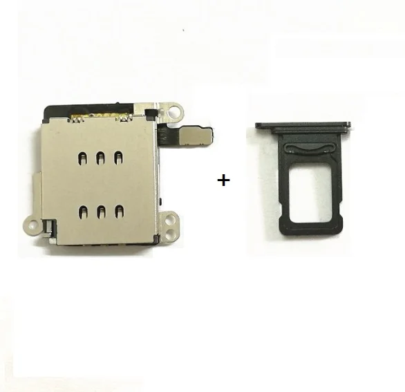 Черный Для iPhone XR Dual SIM Card Reader гибкий кабель+ держатель лотка для sim-карты Замена Адаптера - Цвет: Черный