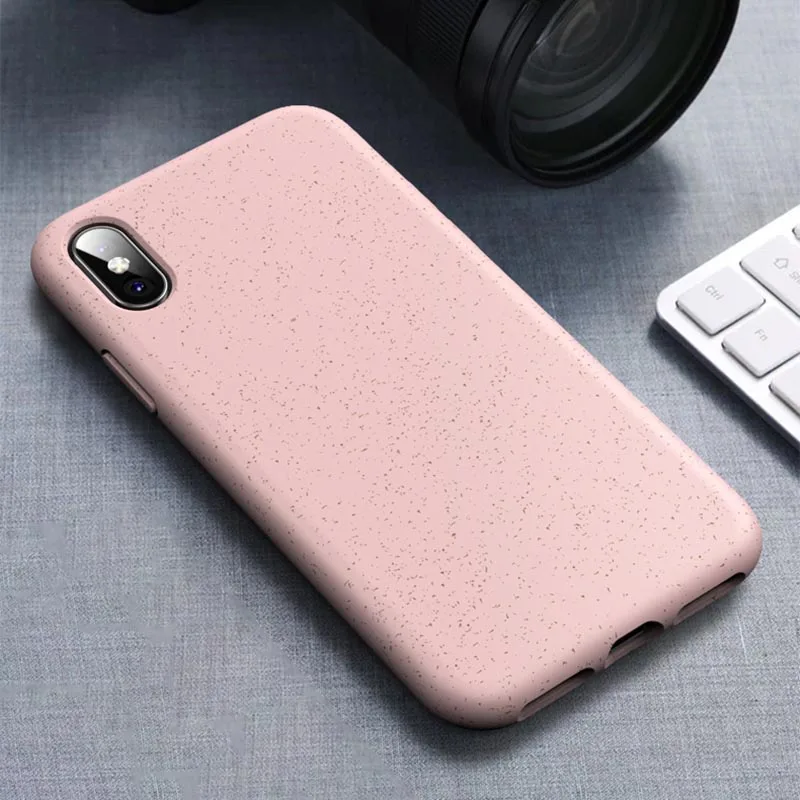 LUPHIE экологичный силиконовый чехол для iPhone X XS Max XR 8 7 Plus Противоударная подушка безопасности Чехол для iPhone 6 6S 7 8 Plus TPU чехол - Цвет: Pink