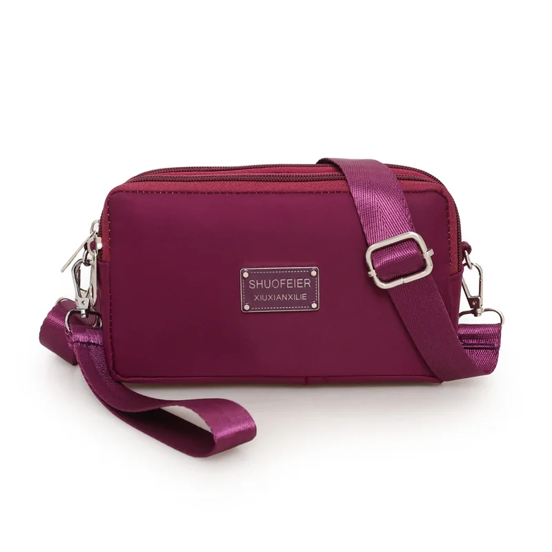 Три слоя из Водонепроницаемая Нейлоновая Сумочка Чистый цвет &quot Джокер