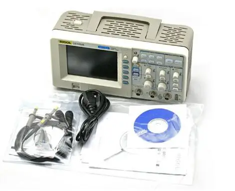 Осциллограф RIGOL DS1052E 500MSa/s 512 K Глубина памяти с USB 50 МГц цифровой осциллограф 2