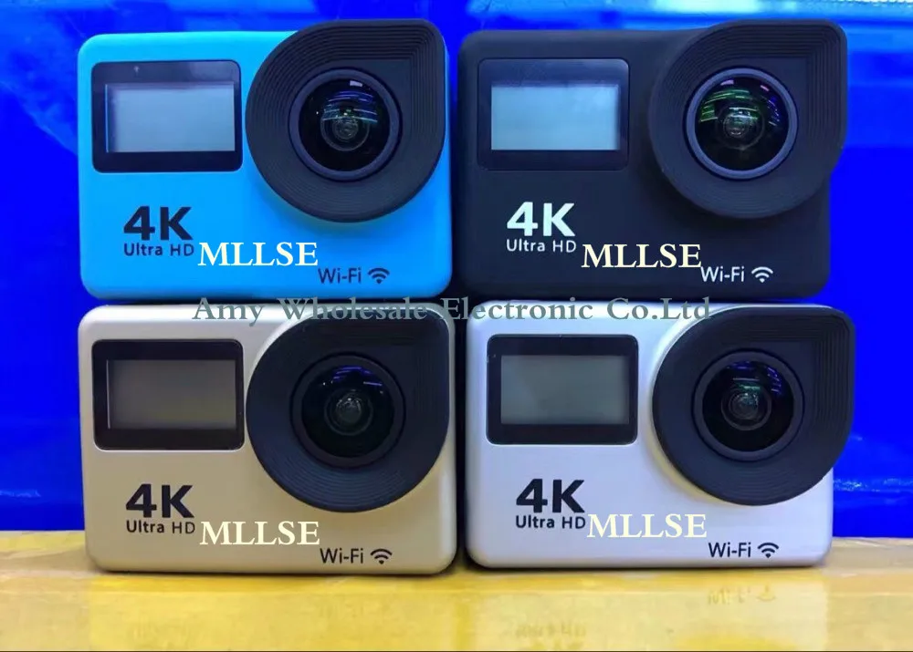 Купить 100% Оригинальный MLLSE двойной и сенсорный экран 4K WIFI Спортивная экшн-камера водонепроницаемая 2,0 дюймов 1080p 60fps Спортивная камера + пульт диста...