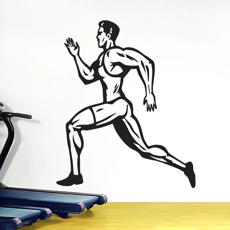 

Наклейка с именем спортзала, наклейка для фитнеса, кроссфита, плакаты для бодибилдинга, виниловые наклейки на стены, Декор Parede, Настенная На...