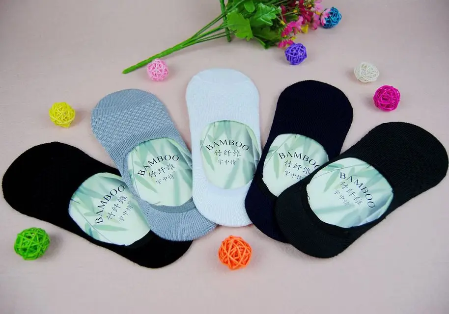 10 Пар/лот Силиконовый невидимый дышащая носки хлопчатобумажные скольжения