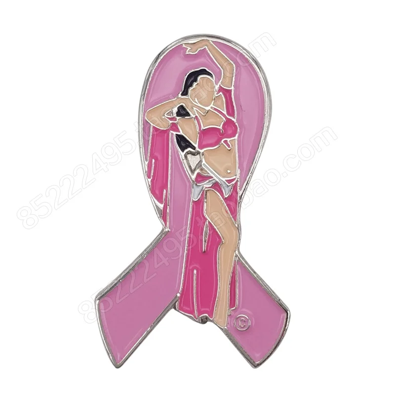 

Breast Cancer Awareness Belly Dancer Pink Ribbon Lapel Pins