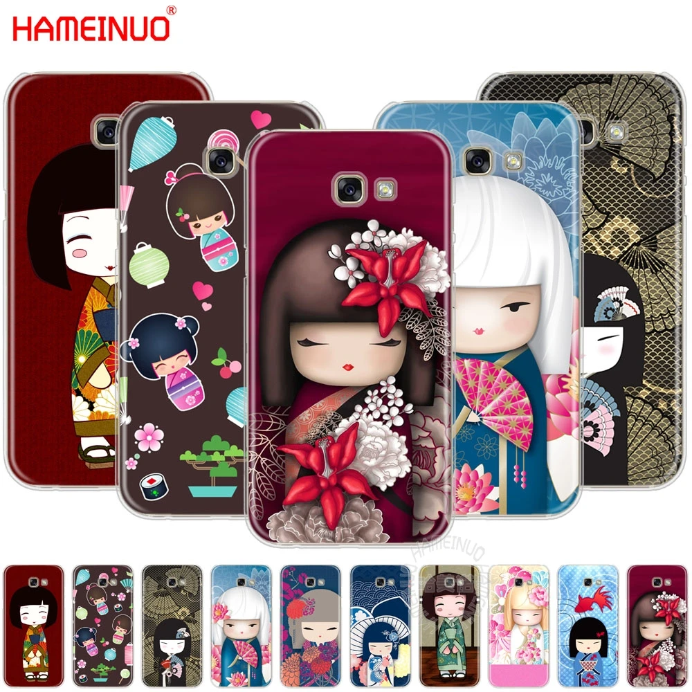 HAMEINUO kawaii Japanese Kokeshi Doll Чехол для мобильного телефона Samsung Galaxy A3 A310 A5 A510 A7 A8 A9 2016 2017|cover