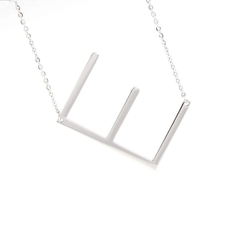 Fashion necklaces for women 2017 big 26 Letter Necklaces stainless steel chain choker femme jewelry DHL free wholesa | Украшения и