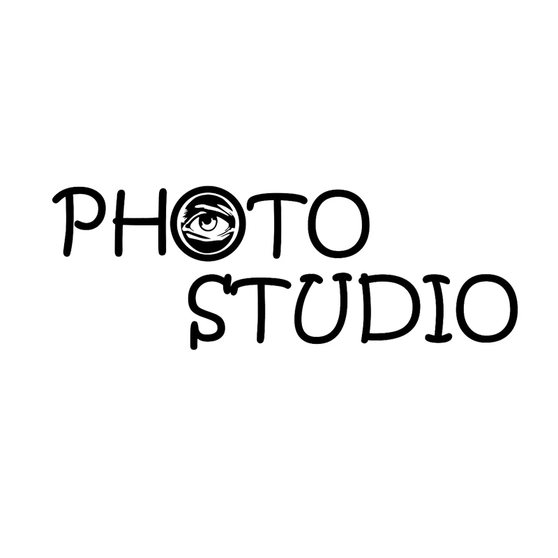 

Photography Studio Sign Wall Decal Vinyl Window Sticker Eye Camera Photo Salon Decoration Removable Modern Simple Decals D495