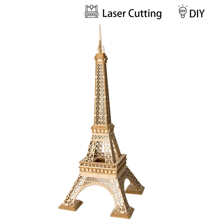 Robud 3D DIY Ремесленная башня модель деревянный пазл строительные наборы Популярные Развивающие игрушки подарки для детей TG501 дропшиппинг
