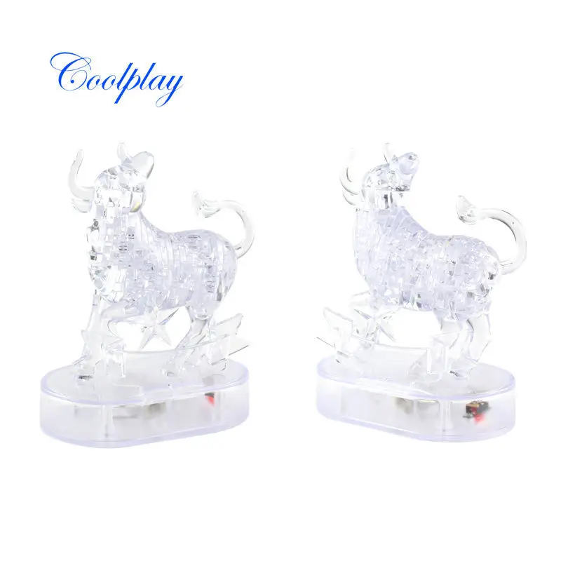 Coolplay DIY 3D Таурус головоломка в сборке Телец мигает хрустальные созвездия Ранние